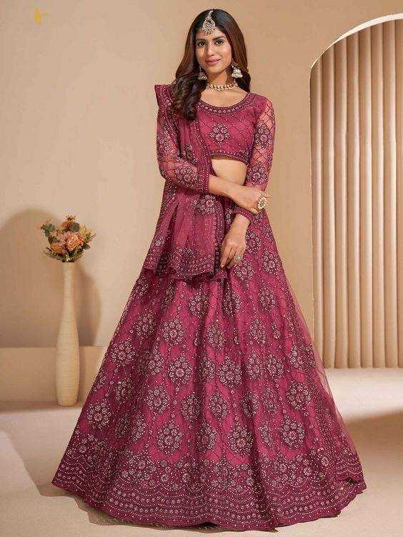 YNF NETRIN156 1063 LEHENHGA WHOLESALE NET WEDDING DESIGNER LEHENGA MANUFACTURER- Kapda Export