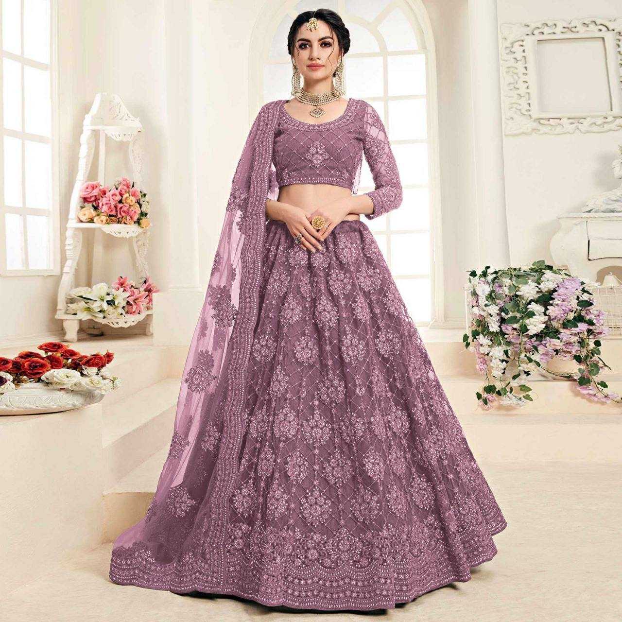 YNF NETRIN156 1063 LEHENHGA WHOLESALE NET WEDDING DESIGNER LEHENGA MANUFACTURER- Kapda Export