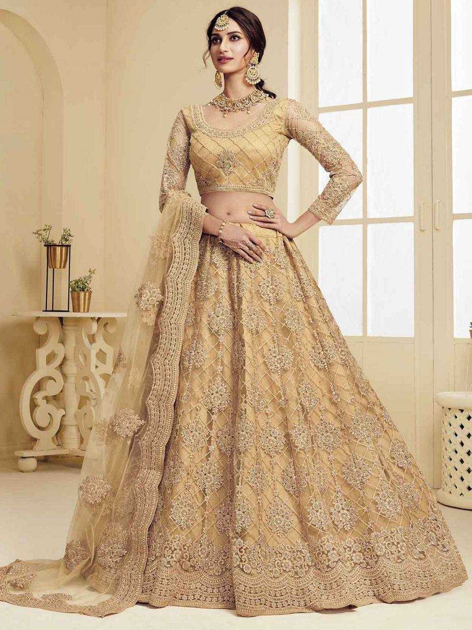 YNF NETRIN156 1063 LEHENHGA WHOLESALE NET WEDDING DESIGNER LEHENGA MANUFACTURER- Kapda Export