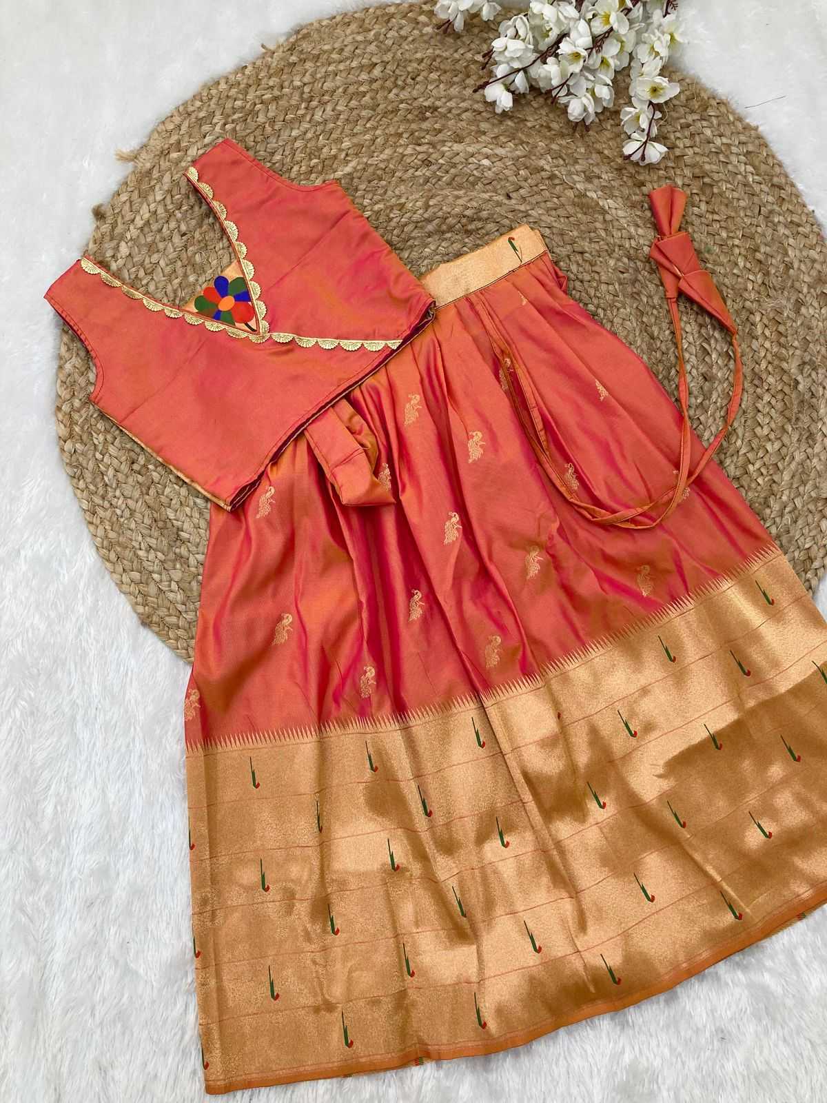 YNF PAITHANI SILK KESH238 RPF01 KIDS WEAR WHOLESALE KIDS LEHENGA TRADITIONAL OUTFITS KIDS LEHENGA FESTIVE WEAR KIDS WEDDING OUTFITS MANUFACTURER- Kapda Export