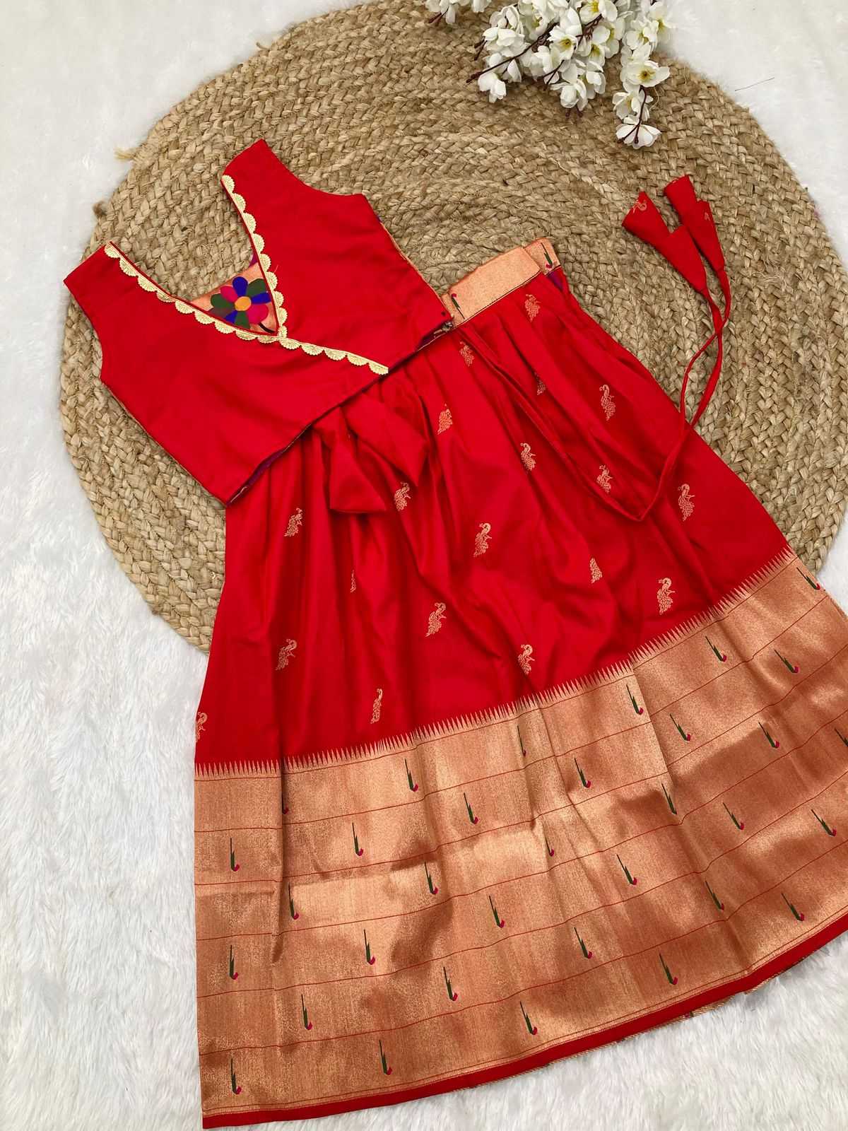 YNF PAITHANI SILK KESH238 RPF01 KIDS WEAR WHOLESALE KIDS LEHENGA TRADITIONAL OUTFITS KIDS LEHENGA FESTIVE WEAR KIDS WEDDING OUTFITS MANUFACTURER- Kapda Export