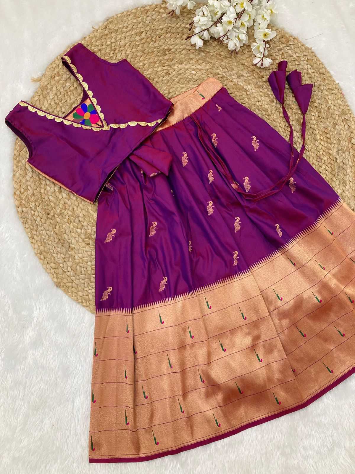 YNF PAITHANI SILK KESH238 RPF01 KIDS WEAR WHOLESALE KIDS LEHENGA TRADITIONAL OUTFITS KIDS LEHENGA FESTIVE WEAR KIDS WEDDING OUTFITS MANUFACTURER- Kapda Export