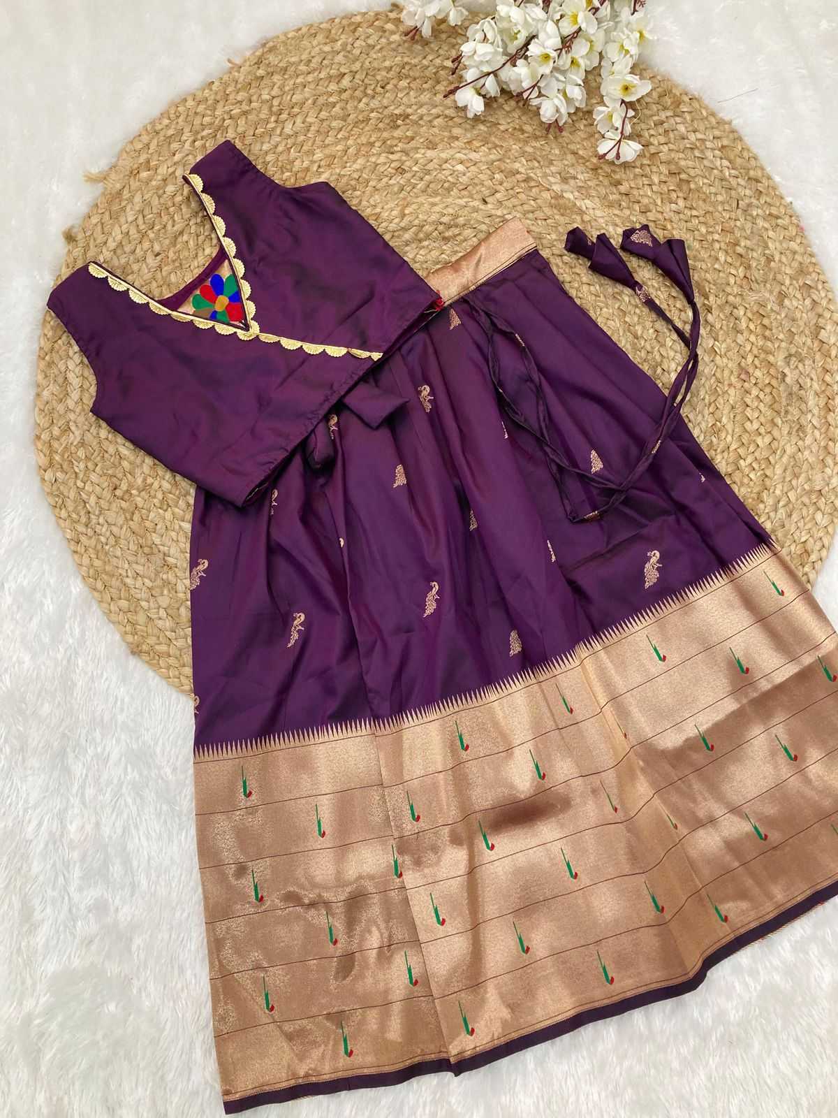 YNF PAITHANI SILK KESH238 RPF01 KIDS WEAR WHOLESALE KIDS LEHENGA TRADITIONAL OUTFITS KIDS LEHENGA FESTIVE WEAR KIDS WEDDING OUTFITS MANUFACTURER- Kapda Export