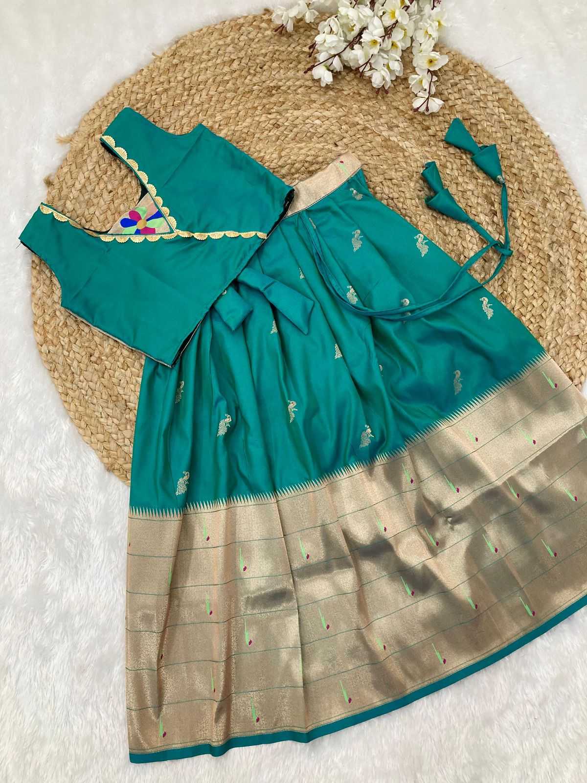 YNF PAITHANI SILK KESH238 RPF01 KIDS WEAR WHOLESALE KIDS LEHENGA TRADITIONAL OUTFITS KIDS LEHENGA FESTIVE WEAR KIDS WEDDING OUTFITS MANUFACTURER- Kapda Export