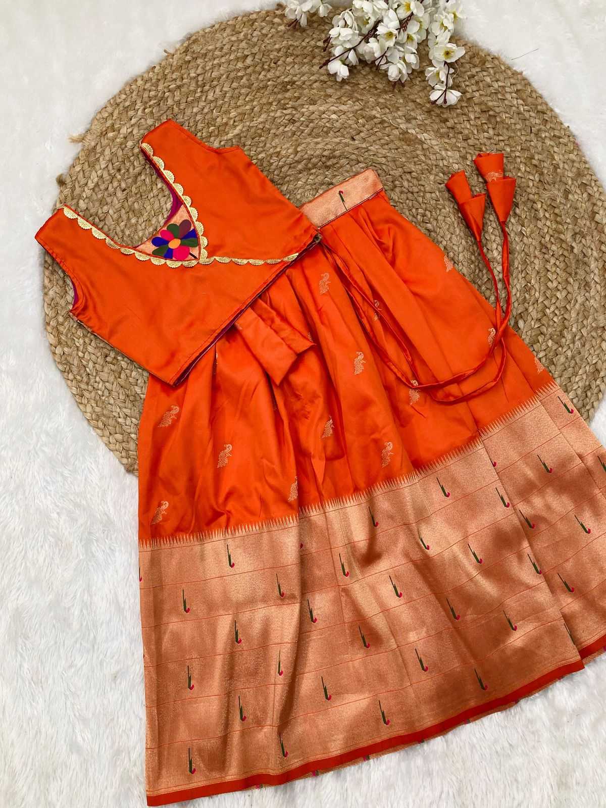 YNF PAITHANI SILK KESH238 RPF01 KIDS WEAR WHOLESALE KIDS LEHENGA TRADITIONAL OUTFITS KIDS LEHENGA FESTIVE WEAR KIDS WEDDING OUTFITS MANUFACTURER- Kapda Export