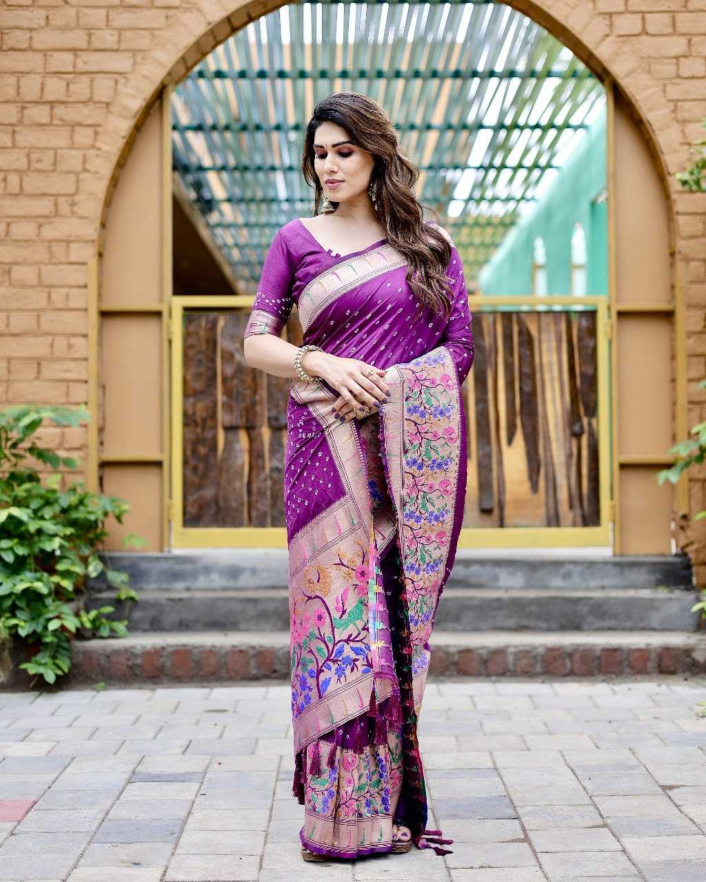 YNF PAITHANI SILK RIN144 RAMBHA SAREES WHOLESALE FESTIVEL PAITHANI SOFT SILK SAREES MANUFACTURER- Kapda Export