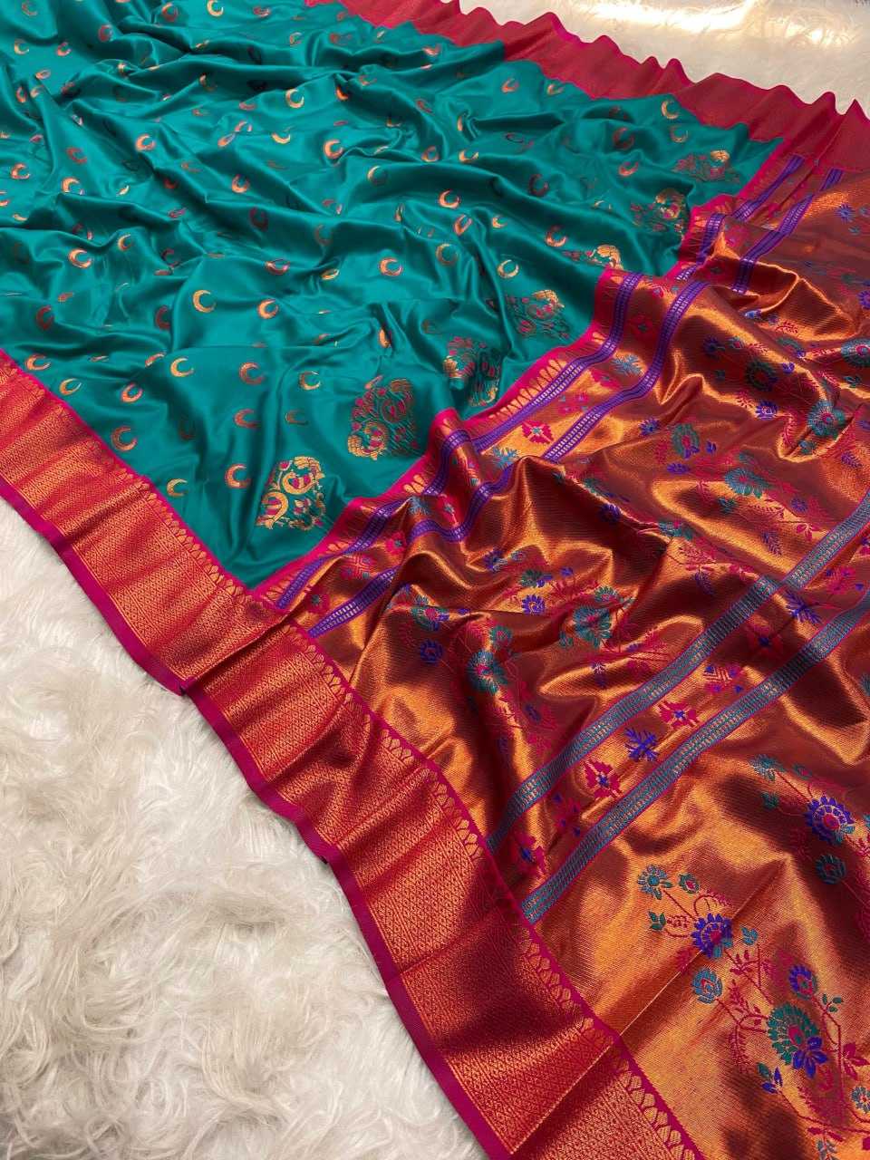 YNF PAITHANI SILK RIN150 Chandrakore Paithani SAREES WHOLESALE FESTIVEL PAITHANI SOFT SILK SAREES MANUFACTURER- Kapda Export