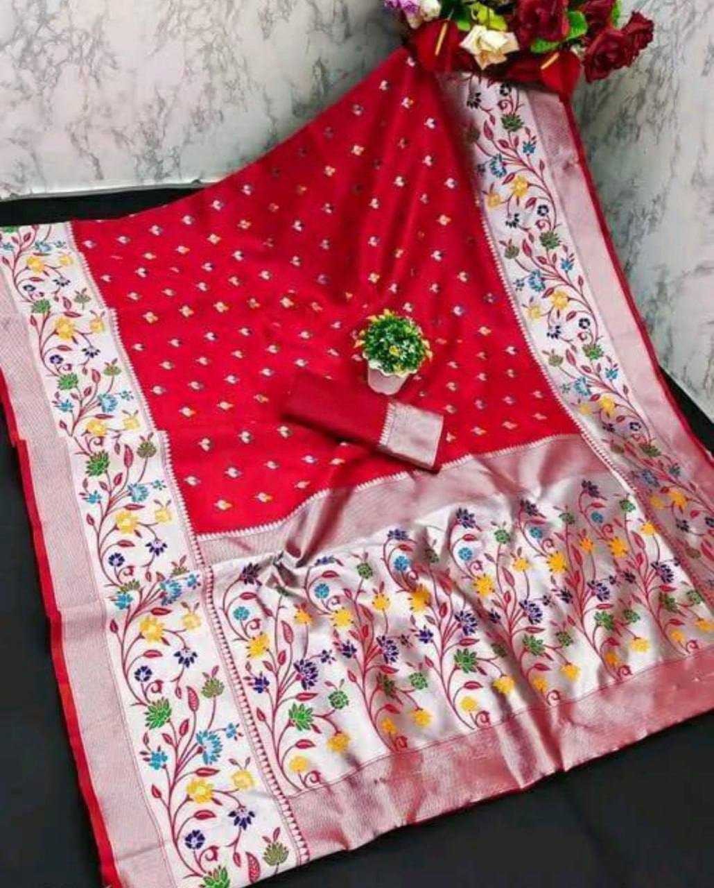 YNF PAITHANI SILK RIN179 774 SILK SAREES WHOLESALE BANARASI SILK PATHANI ZARI BORDER SILK SAREES MANUFACTURER- Kapda Export