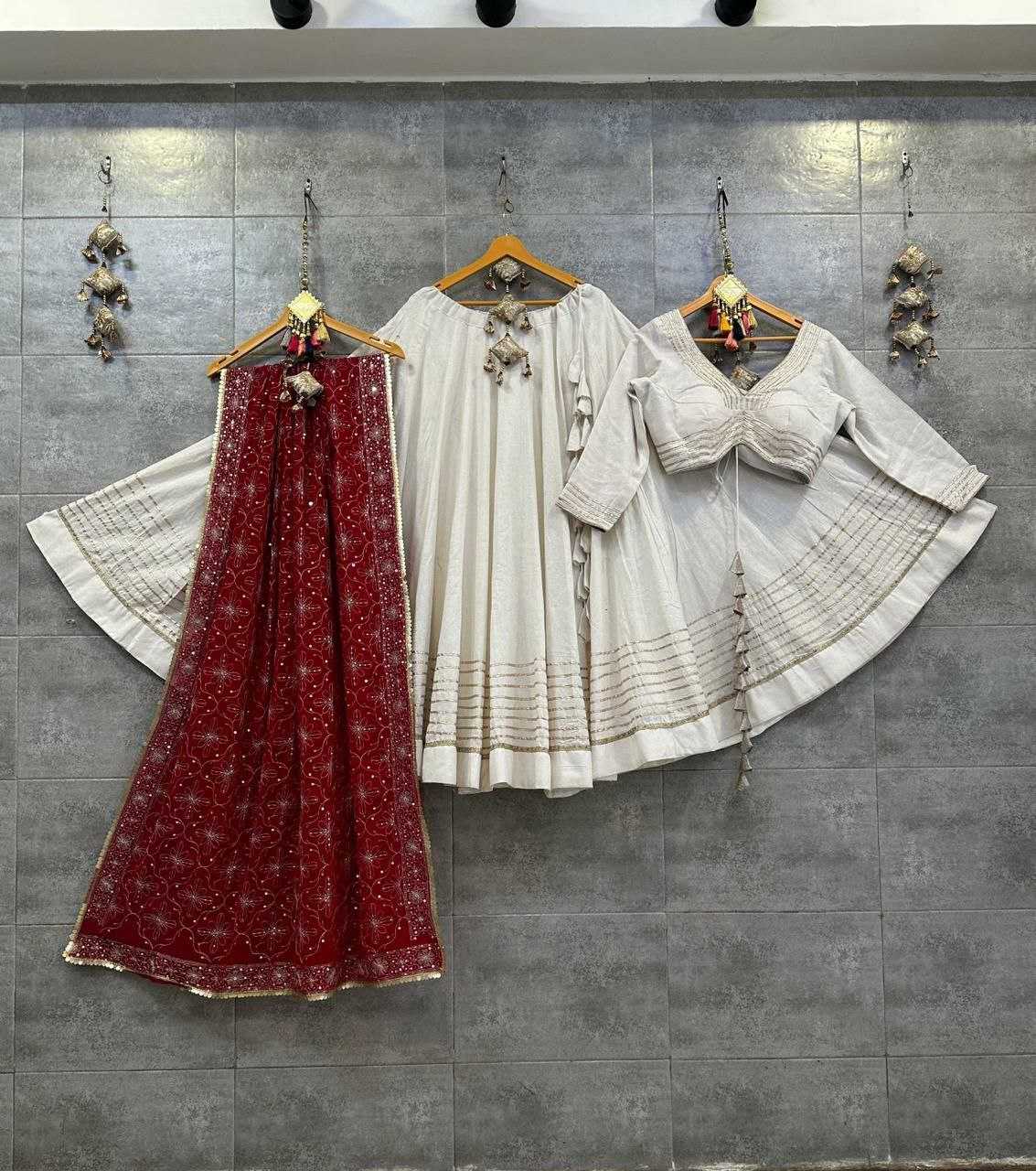 YNF PURE COTTON KESH179 AHB108 LEHENGAS WHOLESALE WHITE TRADITIONAL LEHENGA WITH DUPATTA LEHENGA WITH BLOUSE BLUE LEHENGAS MANUFACTURER- Kapda Export