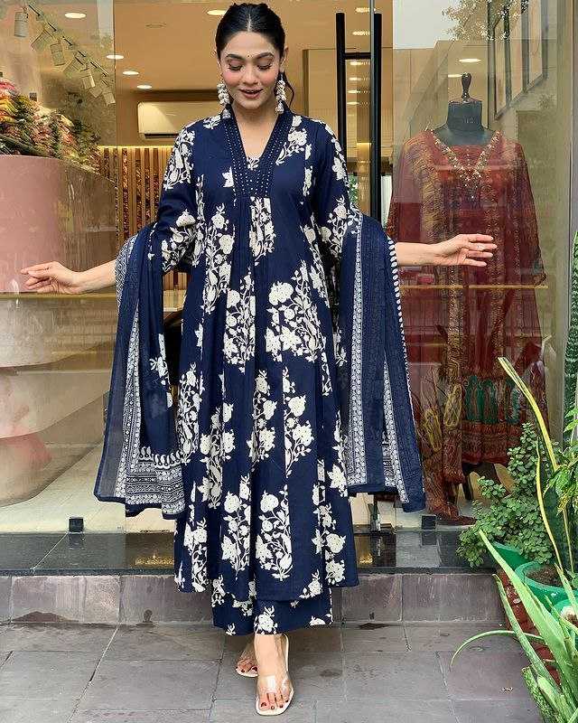 YNF PURE COTTON RIN201 RRD46 SUITS & DRESSES WHOLESALE COTTON ANARKALI WEDDING SUITS MANUFACTURE- Kapda Export