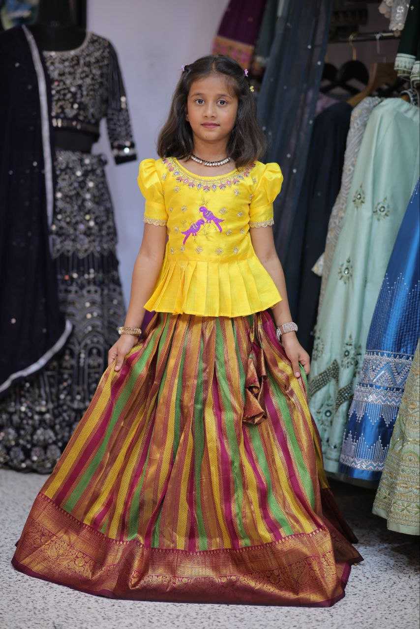 YNF PURE SILK RIN161 RPVR22 KIDS WEAR WHOLESALE KIDS LEHENGA KIDS TRADITIONAL OUTFITS KIDS LEHENGA CHOLI KIDS FESTIVE WEAR KIDS WEDDING OUTFITS MANUFACTURER- Kapda Export