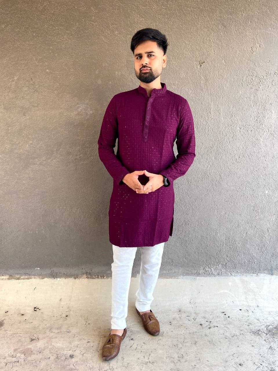 YNF RAYON KESH246 Chikan kurta MENS WEAR WHOLESALE MENS KURTA PAJAMA MEN CHIKAN KURTA EMANUFACTURER- Kapda Export