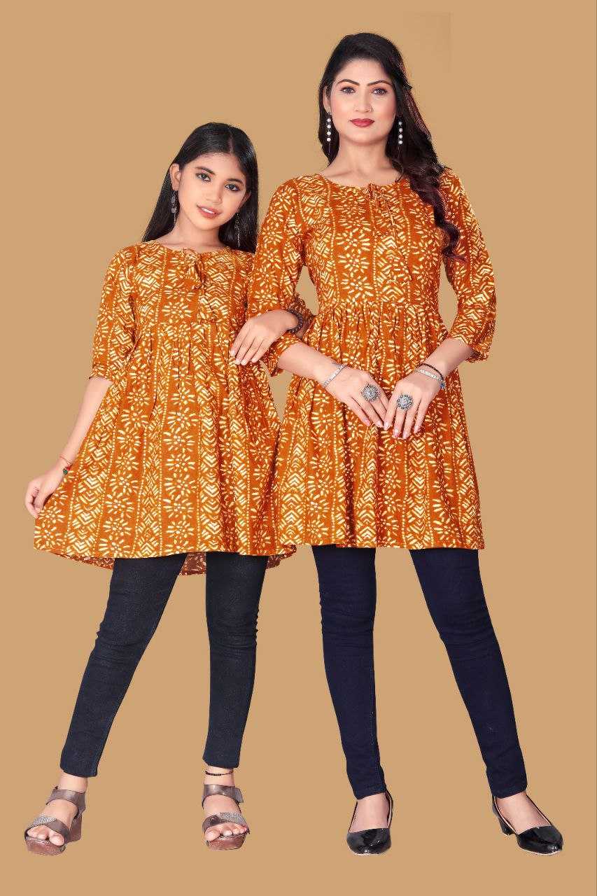 YNF RAYON RIN191 CHAND SITARE WHOLESALE MOTHER & DAUGHTER COMBO MANUFACTURER- Kapda Export