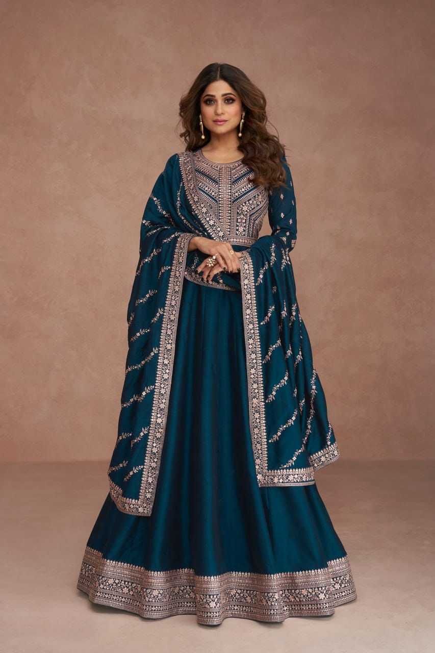 YNF SILK RIN129 9517  GOWNS WHOLESALE WEDIDING PRINTED LONG SILK GOWNS MANUFACTURER- Kapda Export