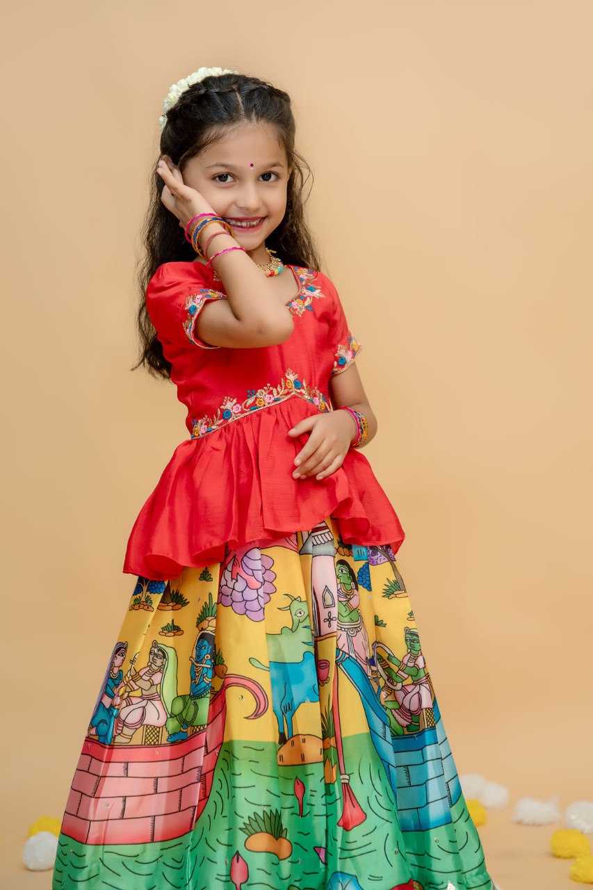 YNF SOFT CHINON KESH109 RRKT91 KIDS WEAR WHOLESALE KIDS GOWNS MANUFACTURER- Kapda Export