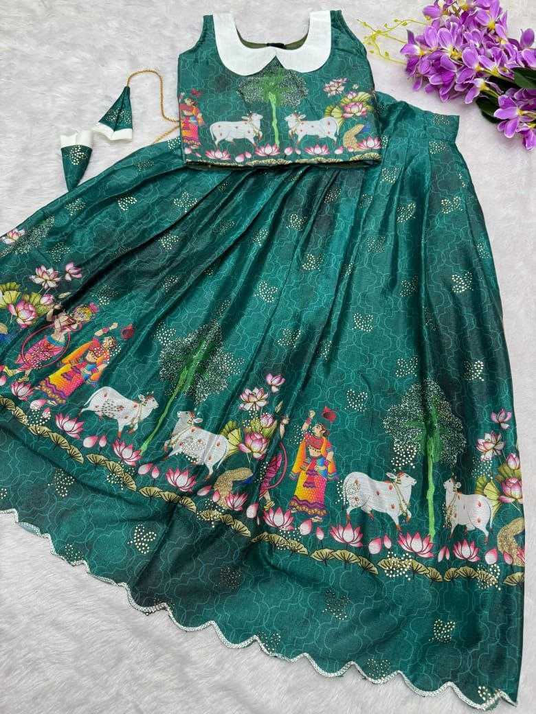 YNF SOFT CHINON KESH189 VET14 KIDS WEAR WHOLESALE KIDS LEHENGA KIDS TRADITIONAL OUTFITS KIDS LEHENGA CHOLI KIDS FESTIVE WEAR KIDS WEDDING OUTFITS MANUFACTURER- Kapda Export