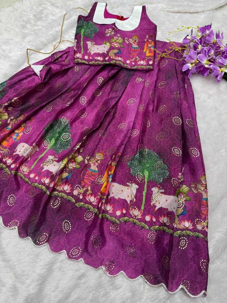 YNF SOFT CHINON KESH189 VET14 KIDS WEAR WHOLESALE KIDS LEHENGA KIDS TRADITIONAL OUTFITS KIDS LEHENGA CHOLI KIDS FESTIVE WEAR KIDS WEDDING OUTFITS MANUFACTURER- Kapda Export