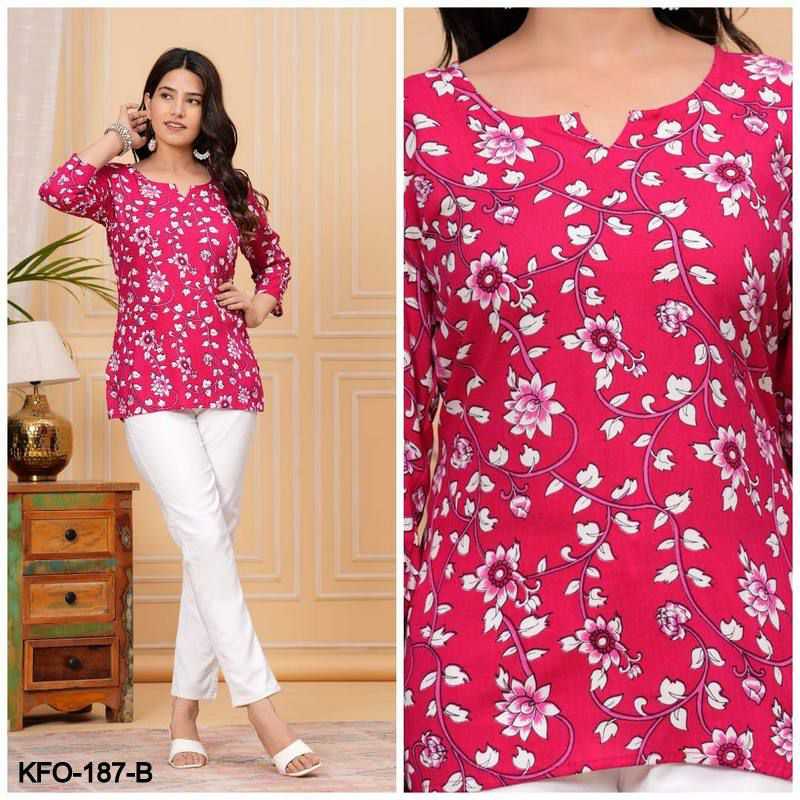 YNF SOFT COTTON KESH252 PIC02 KURTIS WHOLESALE SHORT COTTON PRINTED CASUAL KURTIS MANUFACTURER- Kapda Export