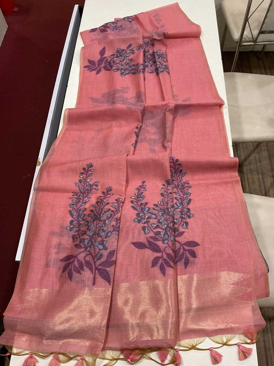 YNF SOFT MUGA SILK KESH171 MUGA COTTON TREE 3 WHOLESALE TRADITIONAL PRINTED SOFT COTTON SAREES MANUFACTURER- Kapda Export