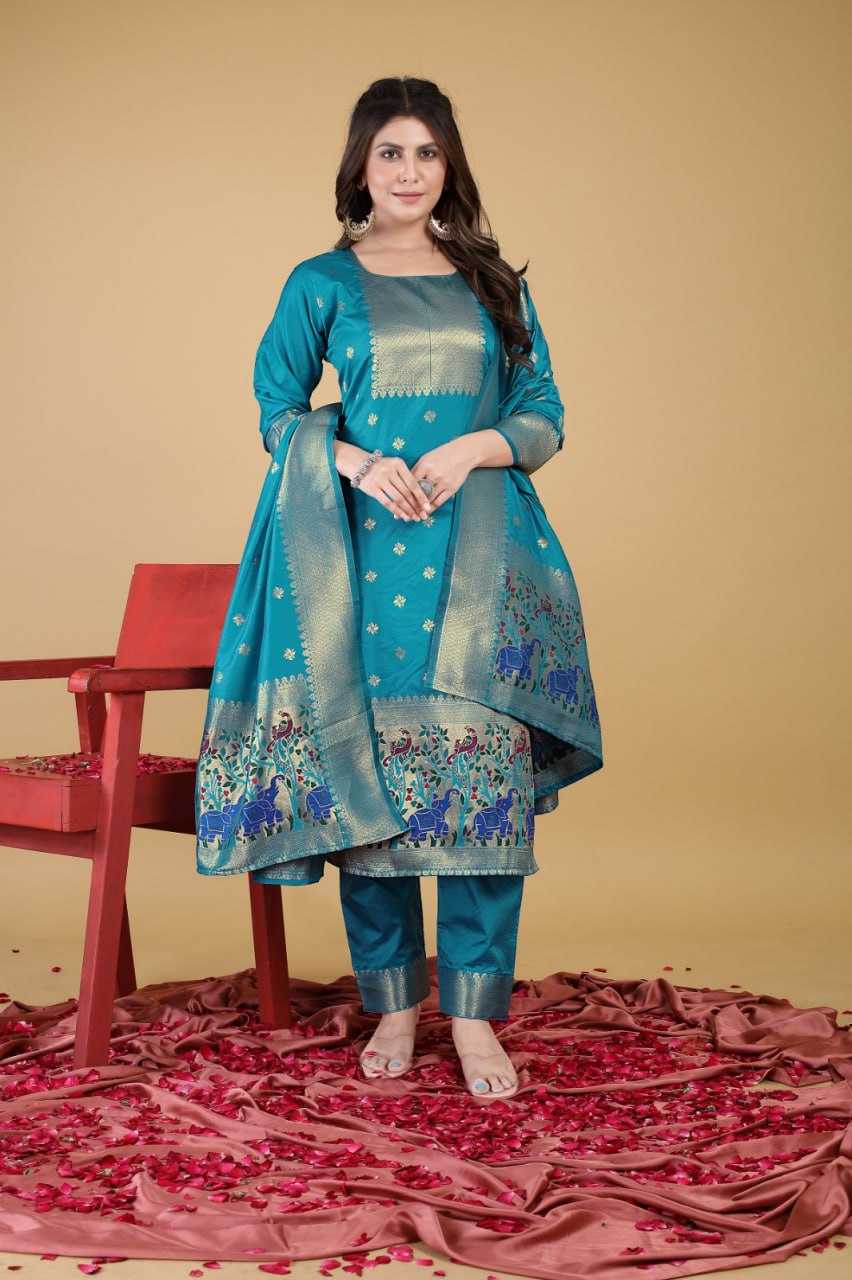 YNF SOFT SILK KESH234 DSF04 SUIS & DRESSES WHOLESALE PRINTED SILK SEMI STITCHED SUITS MANUFACTURER- Kapda Export