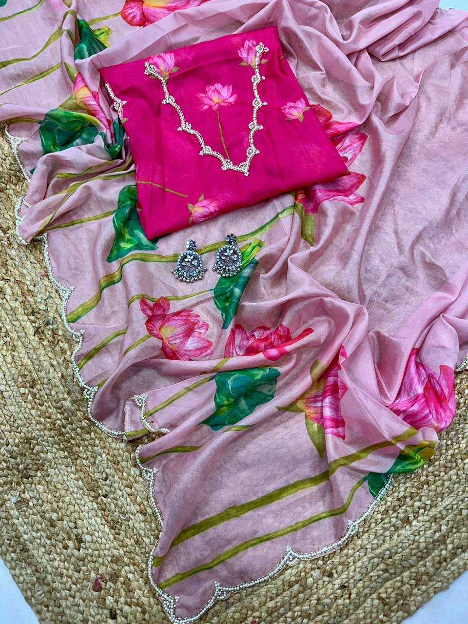 YNF SOFT SILK KESH250 RGF03 SAREES WHOLESALE PRINTED HAND WORK SILK SAREES MANUFACTURER- Kapda Export