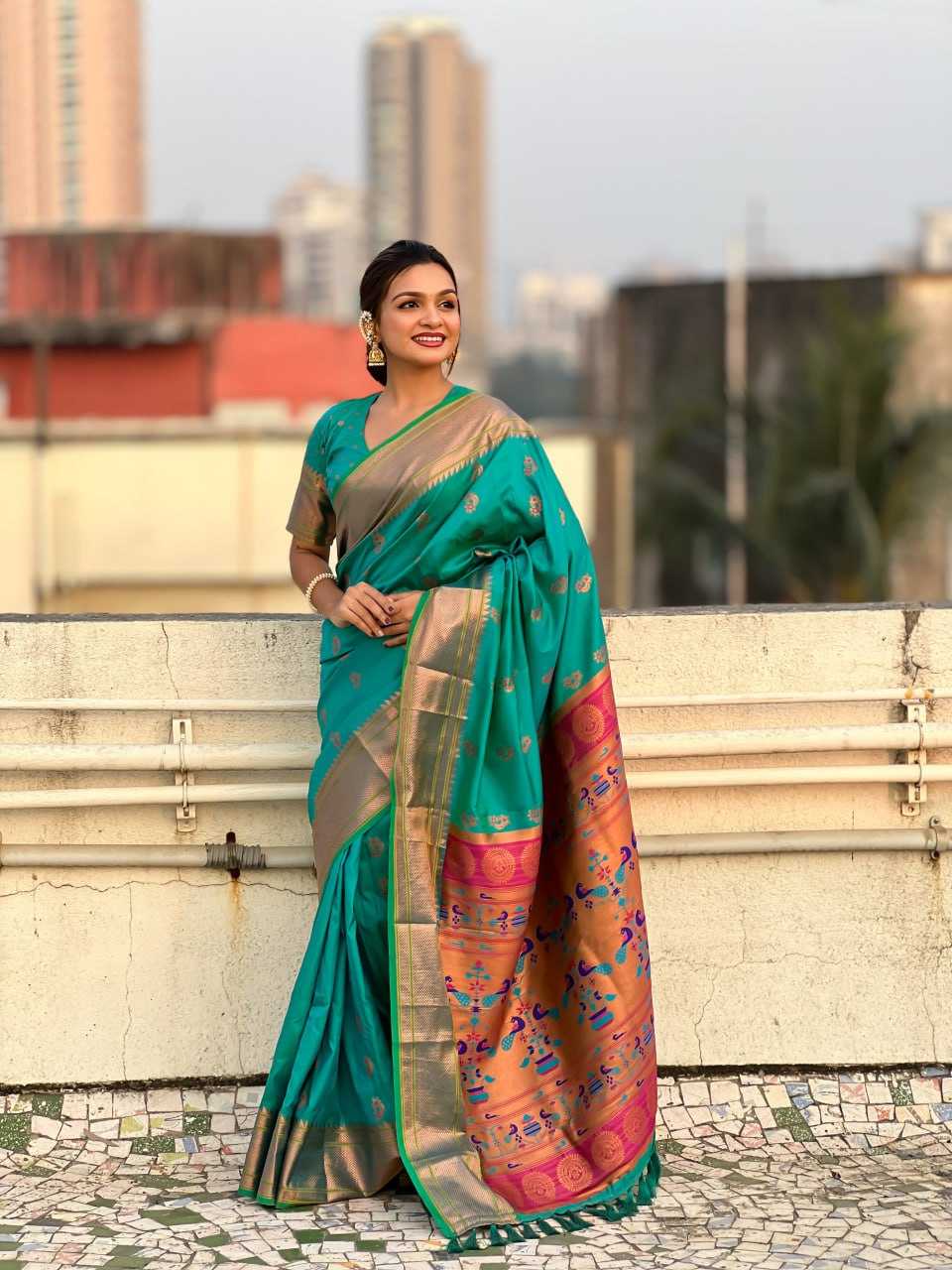 YNF SOFT SILK RIN116 PAITHANI SAREES SILK SAEES WHOLESALE PAITHANI SILK SOFT SILK SAREE FOR WEDDING SAREES MANUFACTURER- Kapda Export