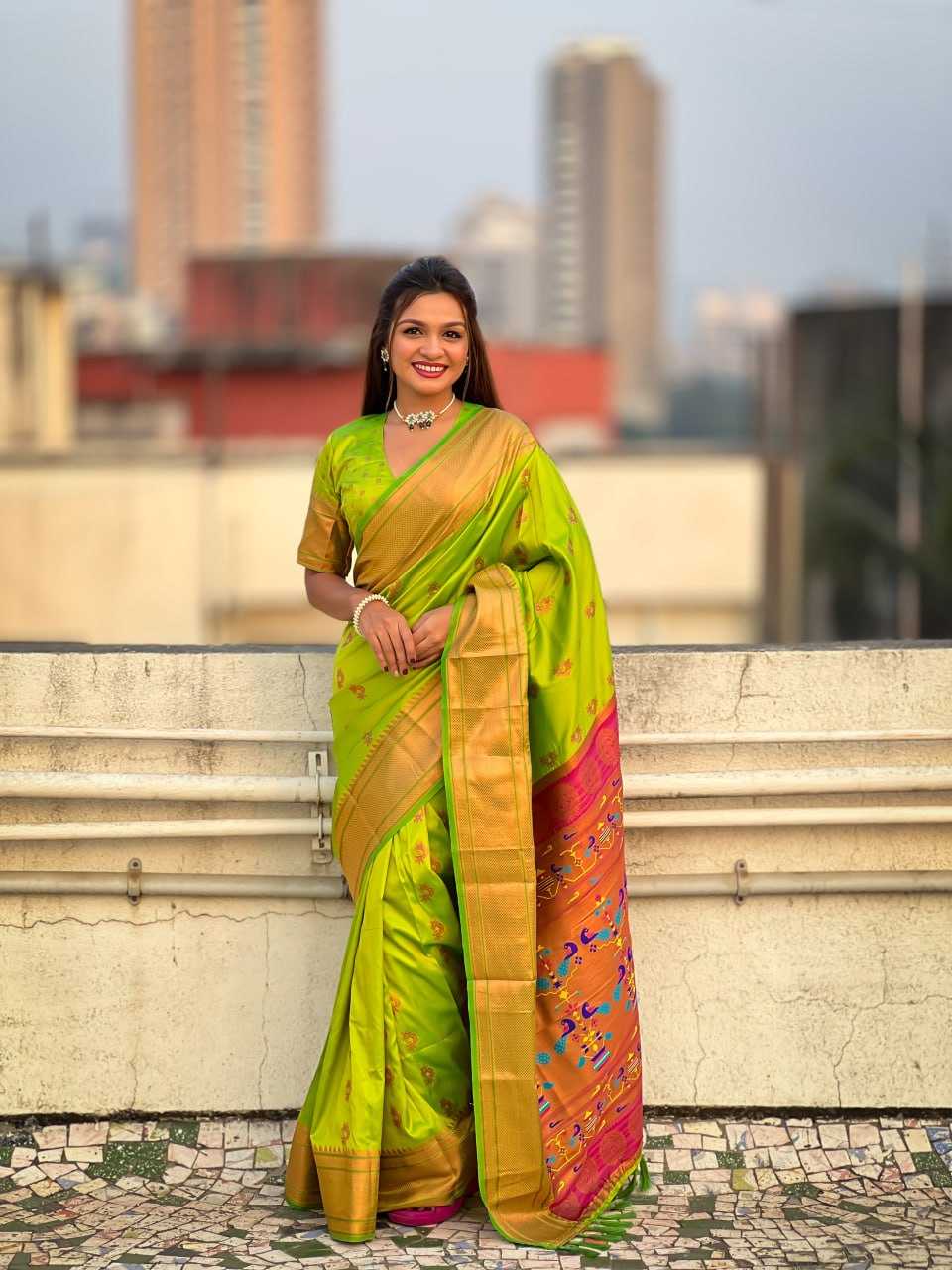 YNF SOFT SILK RIN116 PAITHANI SAREES SILK SAEES WHOLESALE PAITHANI SILK SOFT SILK SAREE FOR WEDDING SAREES MANUFACTURER- Kapda Export