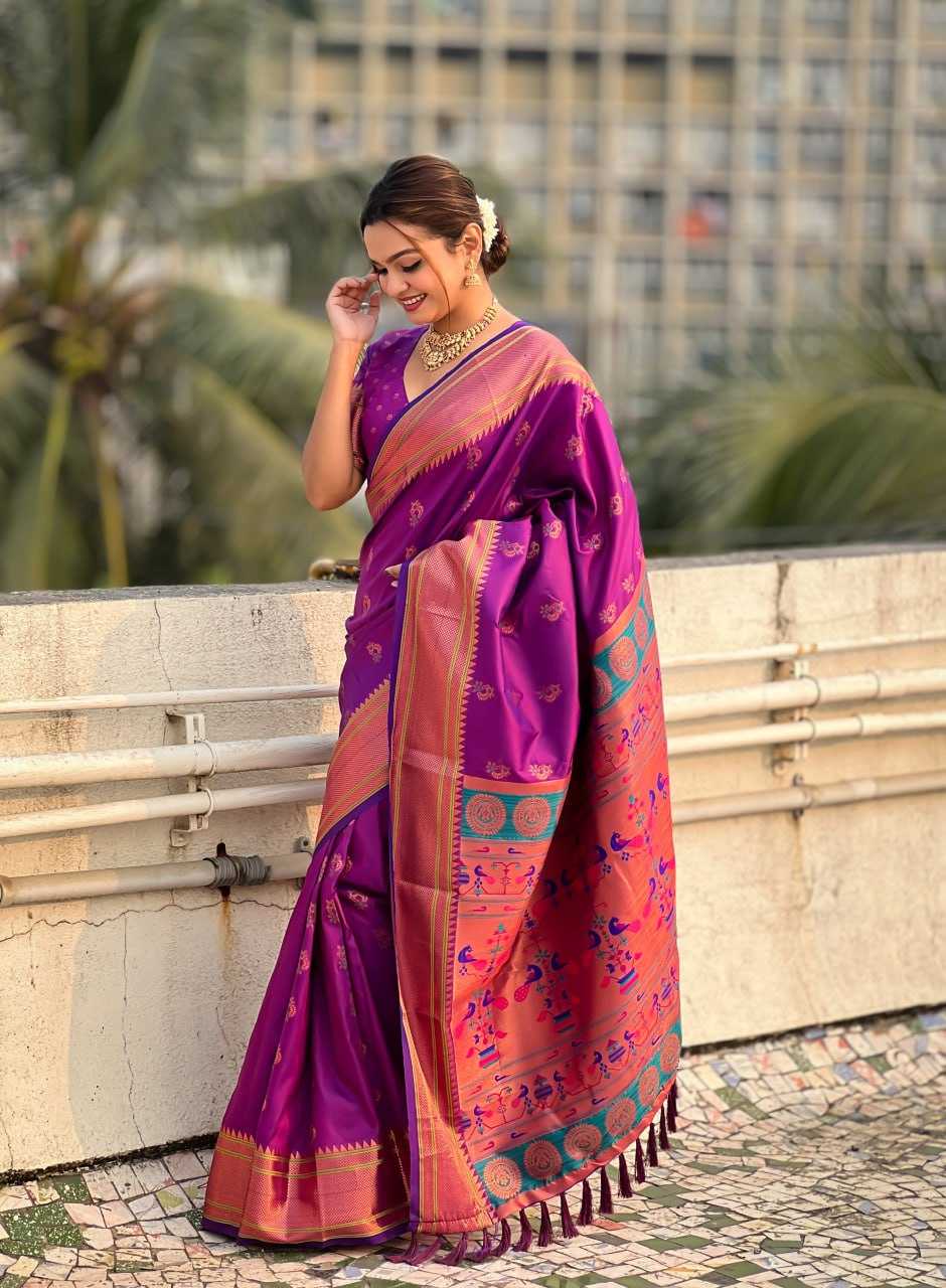 YNF SOFT SILK RIN116 PAITHANI SAREES SILK SAEES WHOLESALE PAITHANI SILK SOFT SILK SAREE FOR WEDDING SAREES MANUFACTURER- Kapda Export