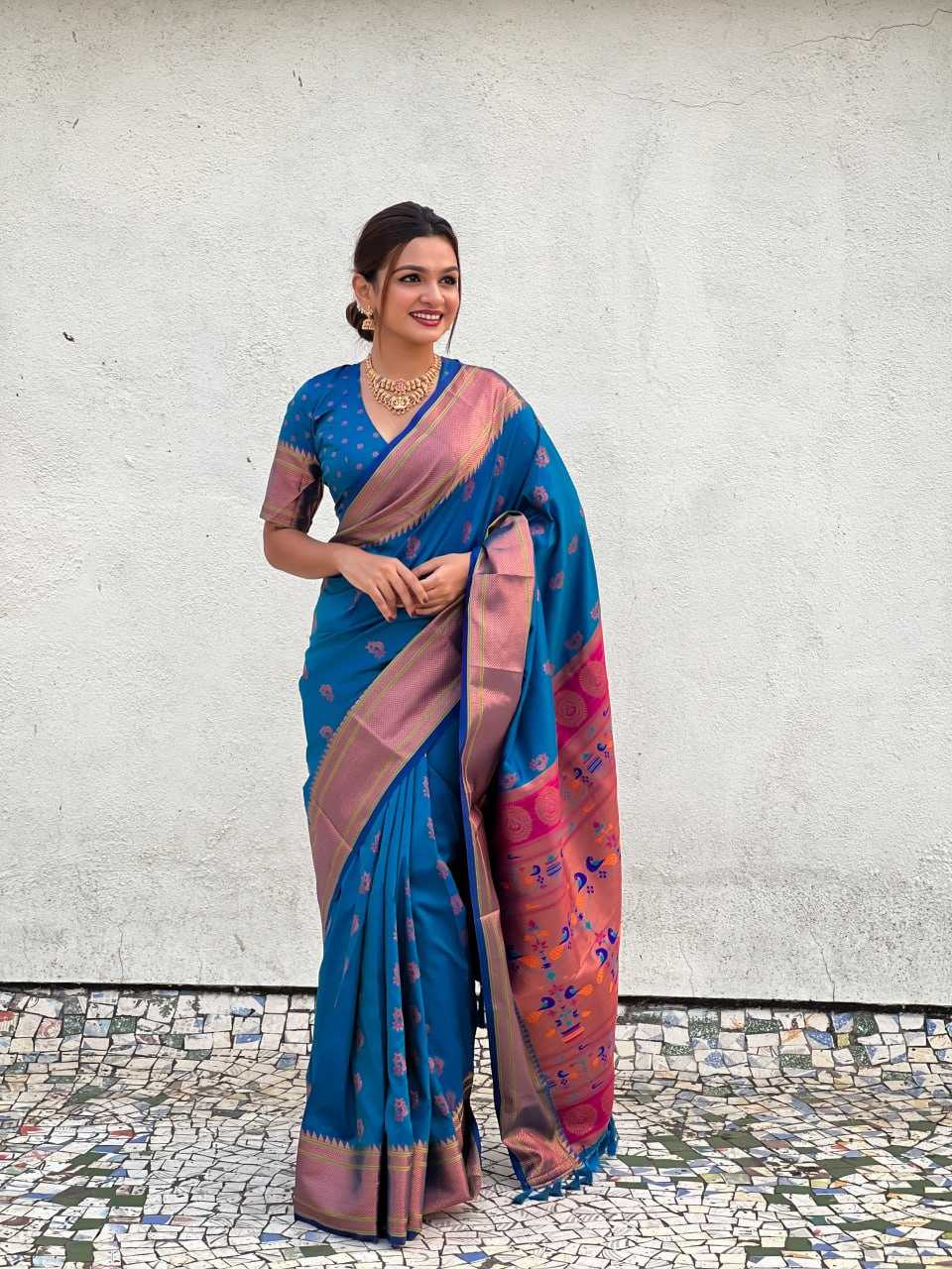 YNF SOFT SILK RIN116 PAITHANI SAREES SILK SAEES WHOLESALE PAITHANI SILK SOFT SILK SAREE FOR WEDDING SAREES MANUFACTURER- Kapda Export