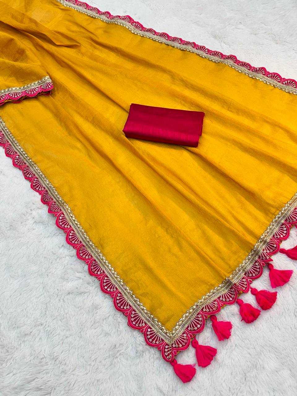 YNF TISSUE SILK KESH162 VRT105 SAREES WHOLESALE PLAIN TISSUE SILK  LACE BORDER  SAREES MANUFACTURER- Kapda Export