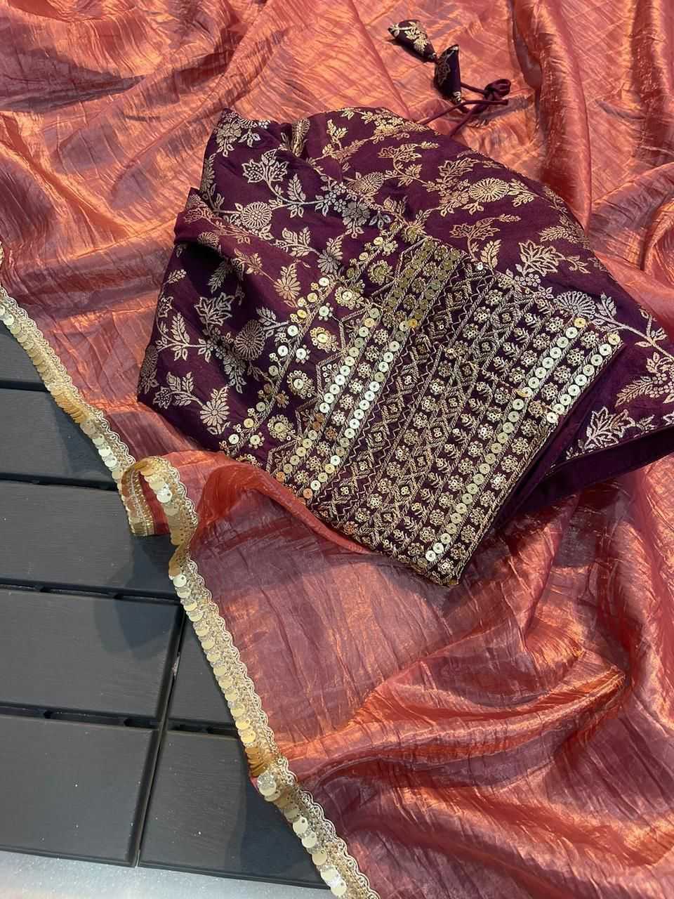 YNF TISSUE SILK KESH195 KRF31 SAREES WHOLESALE LACE BORDER PARTY WEAR PLAIN TISSUE SILK SAREES MANUFACTURER- Kapda Export