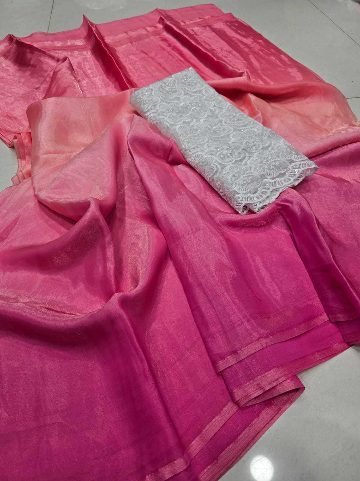 YNF TISSUE SILK KESH195 KRF41 SAREES WHOLESALE PARTY WEAR SILK PLAIN SAREES MANUFACTURER- Kapda Export