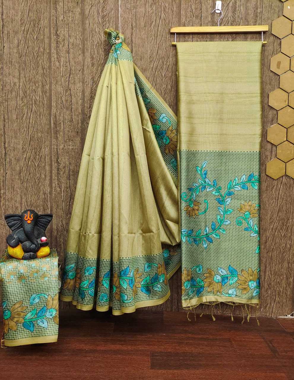 YNF TUSSAR SILK KESH165 RBN31 SAREES WHOLESALE TRADITIONAL EMBROIDERED TUSSAR SILK SAREES MANUFACTURER- Kapda Export