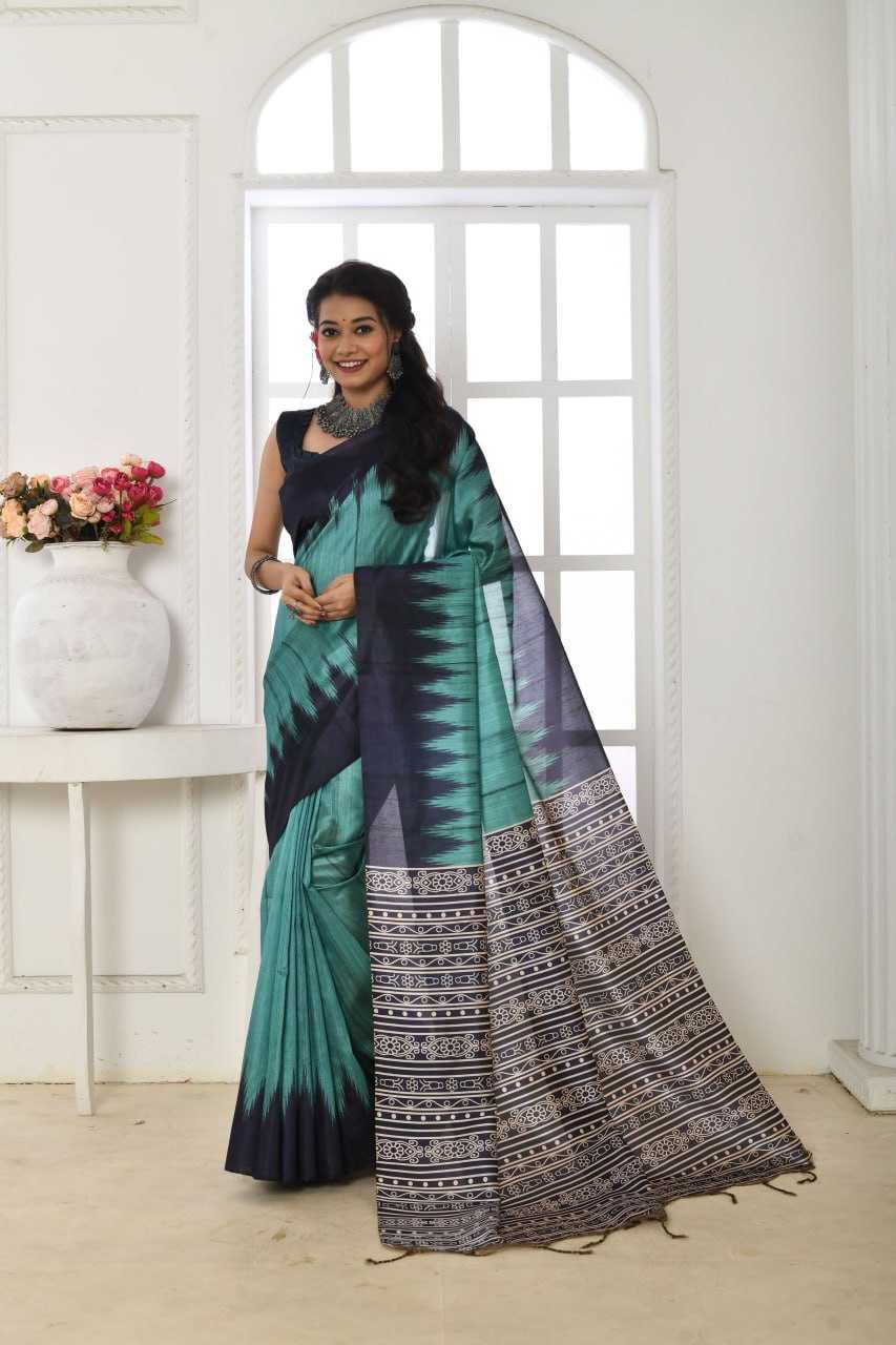 YNF TUSSAR SILK KESH165 RBN33 SAREES WHOLESALE TRADITIONAL EMBROIDERED TUSSAR SILK SAREES MANUFACTURER- Kapda Export