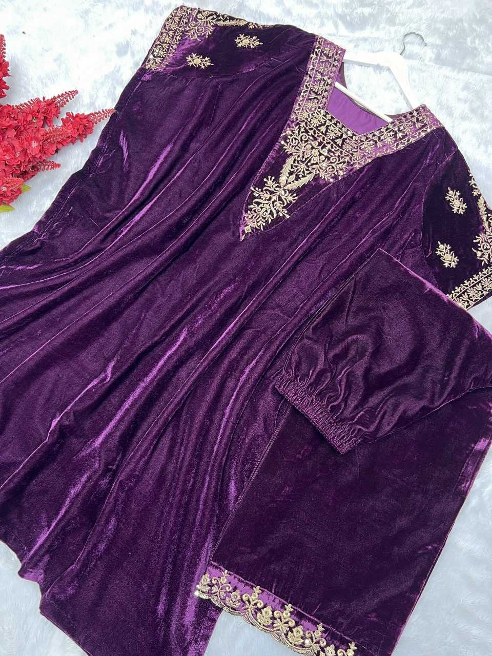 YNF VELVET KESH159 1314 KURTIS WHOLESALE EMBROIDERED PARTY WEAR KAFTAN KURTIS MANUFACTURER- Kapda Export