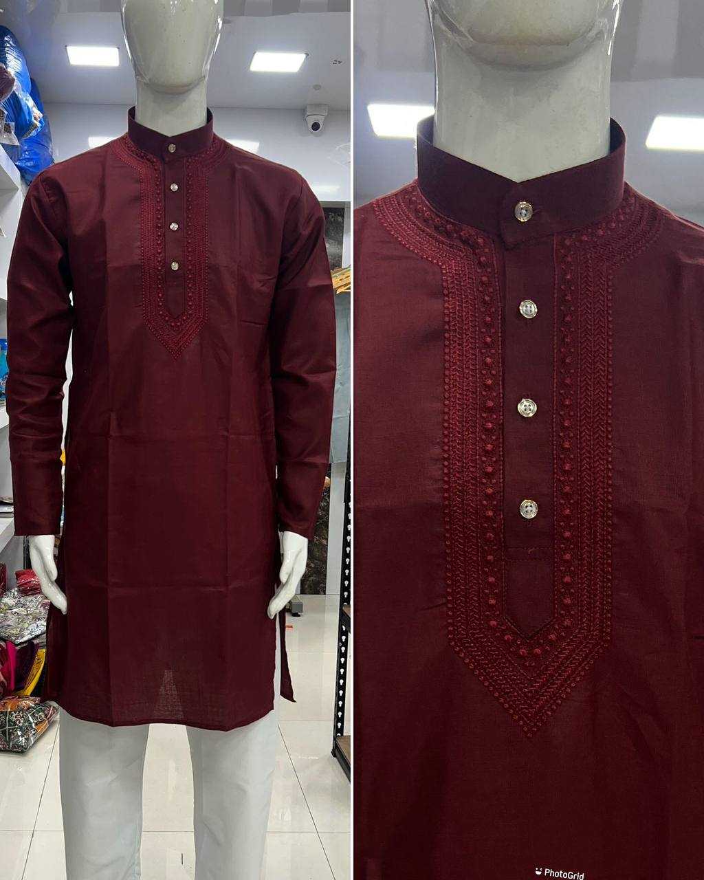 YNF COTTON RIN125 Royal Kurta MENS WEAR WHOLESALE KURTA EMBROIDERED MENS MANUFACTURER- Kapda Export