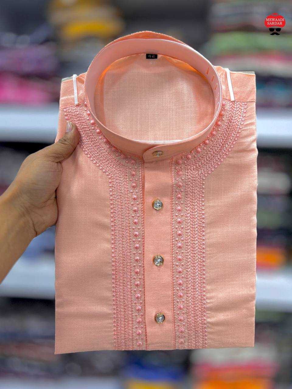 YNF COTTON RIN125 Royal Kurta MENS WEAR WHOLESALE KURTA EMBROIDERED MENS MANUFACTURER- Kapda Export