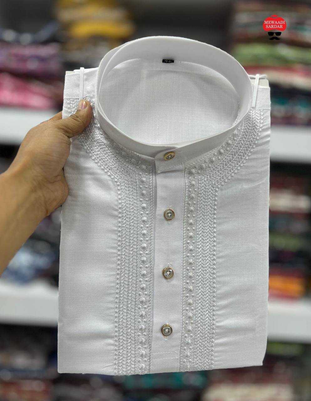 YNF COTTON RIN125 Royal Kurta MENS WEAR WHOLESALE KURTA EMBROIDERED MENS MANUFACTURER- Kapda Export