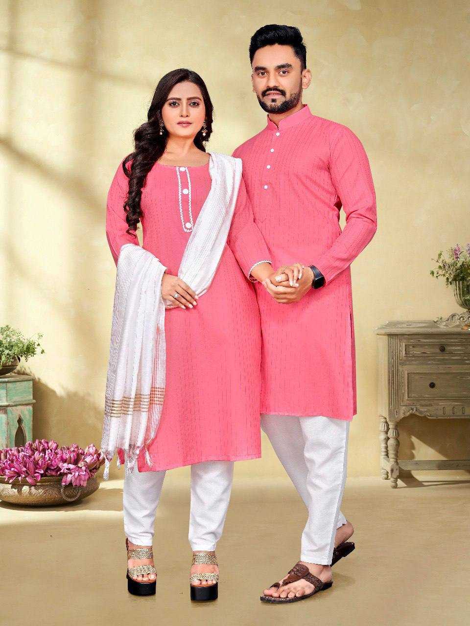 YNF COTTON RIN191 WTX08 COUPLE WEAR WHOLESALE COUPLE MATCHING ETHNIC OUTFITS MANUFACTURER- Kapda Export