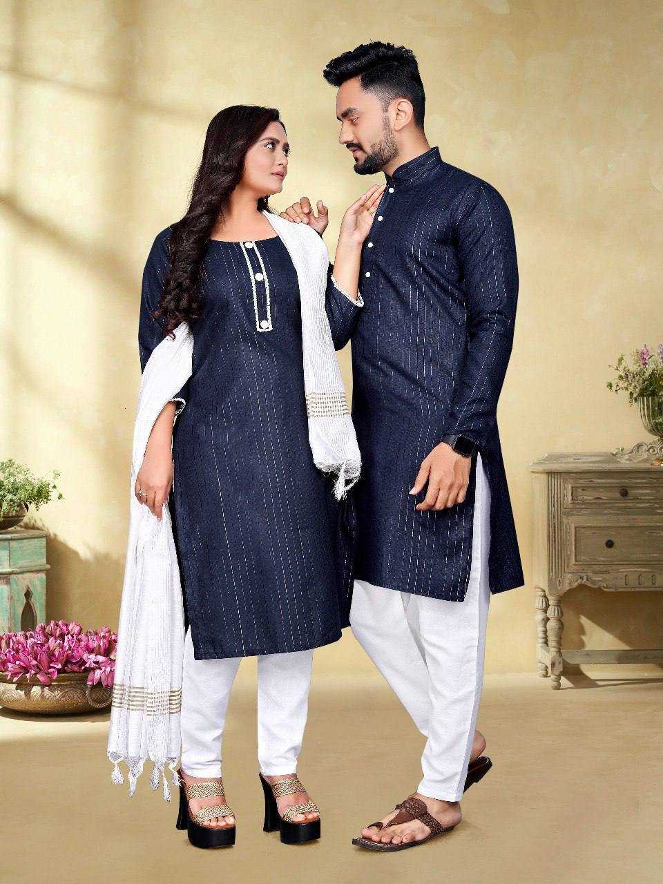 YNF COTTON RIN191 WTX08 COUPLE WEAR WHOLESALE COUPLE MATCHING ETHNIC OUTFITS MANUFACTURER- Kapda Export