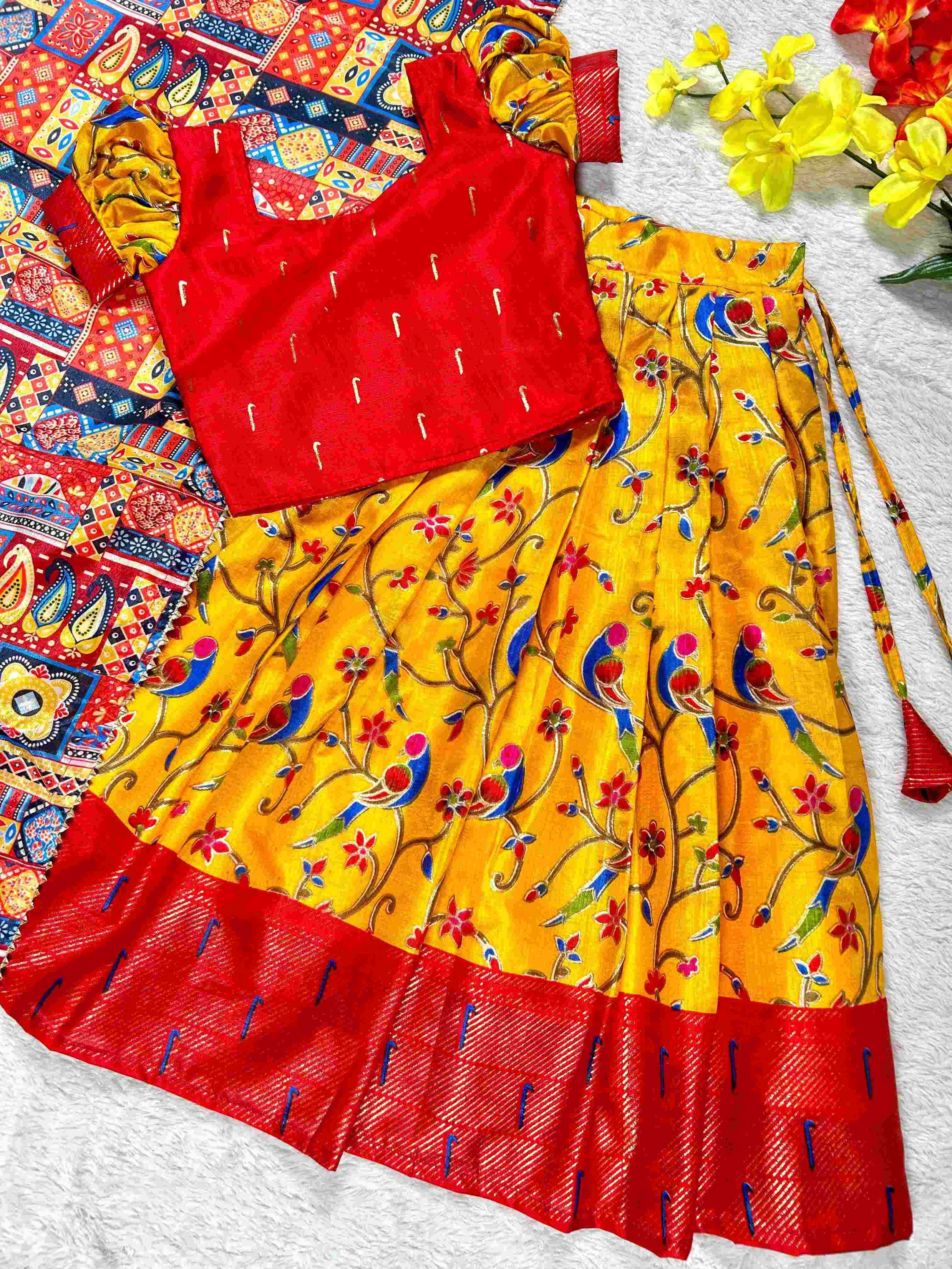 YNF DOLARIN115 REF03 KIDS WEAR  WHOLESALE KIDS KIDS CHOLI BABY GIRL LEHENGA MANUFACTURER- Kapda Export