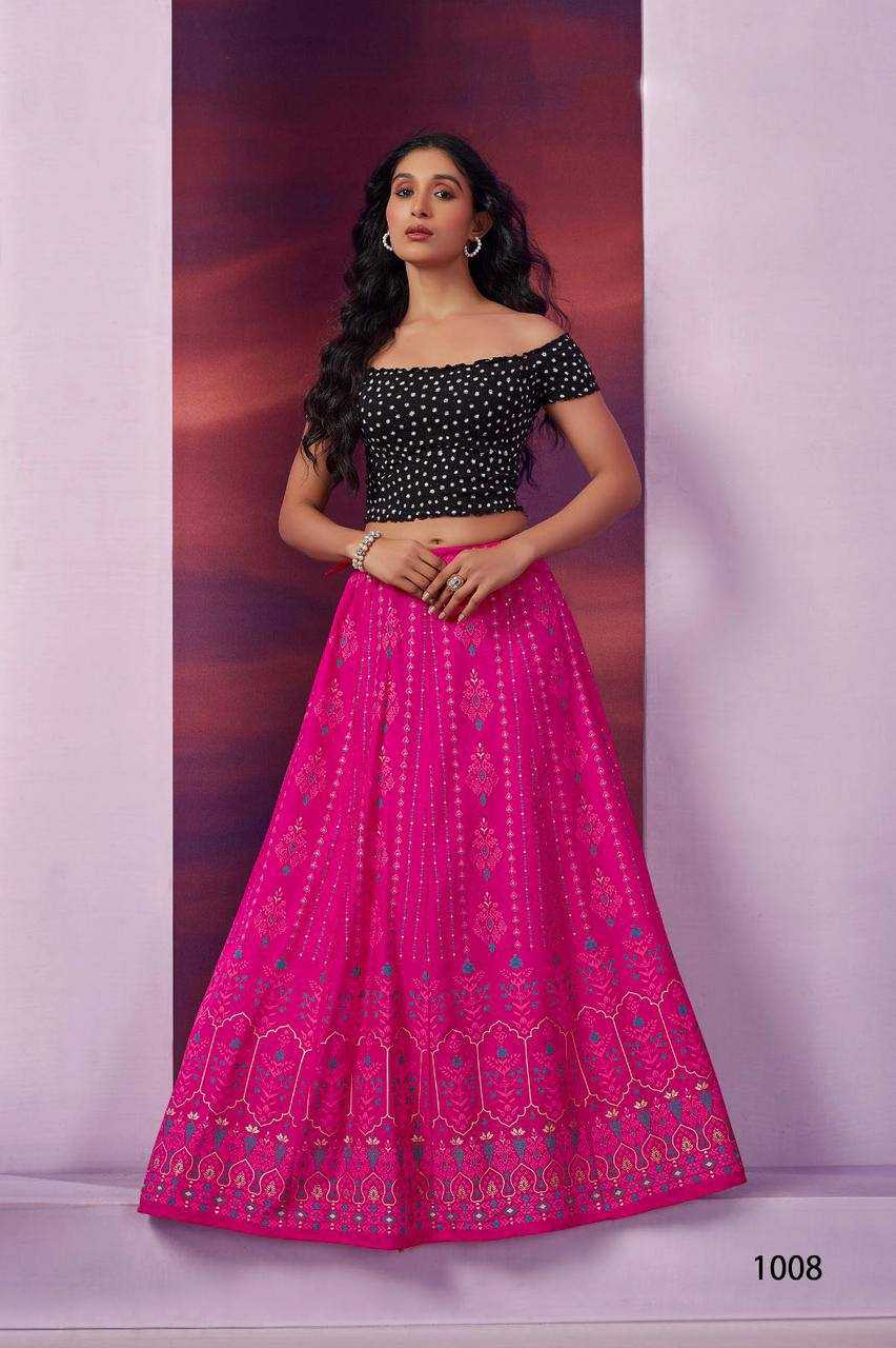 YNF HEAVY RAYON  RIN125 Flared Skirt LEHENGAS WHOLESALE SIMPLE PRINTED CIRCULAR LEHENGAS MANUFACTURER- Kapda Export