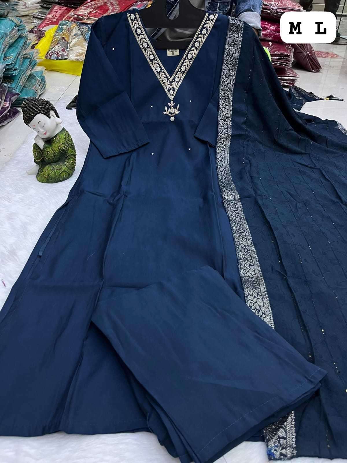 Ynf Heavy Roman Silk KESH258 VDA135 Suits & Dresses Wholesale Ladies Suits Printed Suits High-Low Dresses Manufacturer- Kapda Export