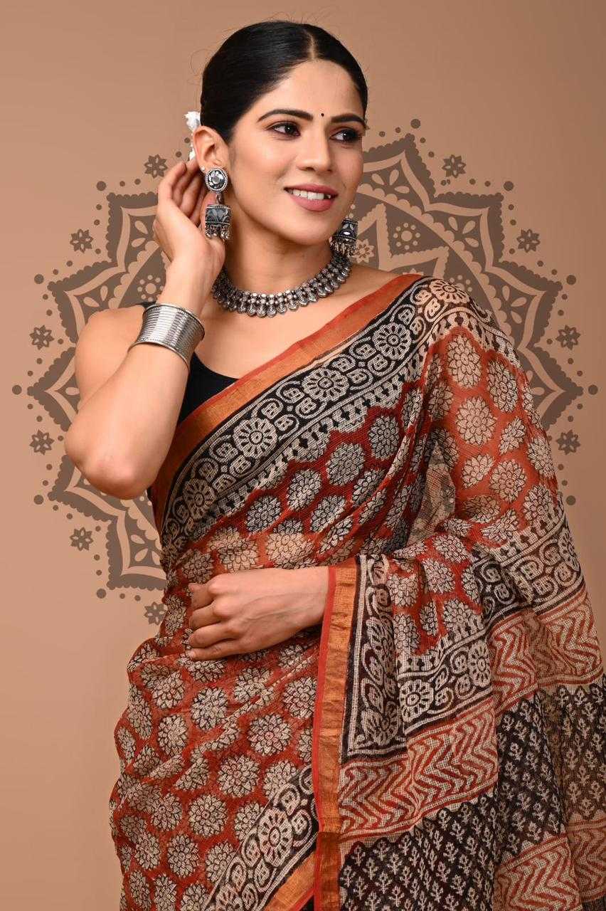 YNF KOTA SILK KESH388 137 SILK SAREE WHOLESALE KOTA GOLD BORDER FANCY SILK SAREE. MANUFACTURER- Kapda Export