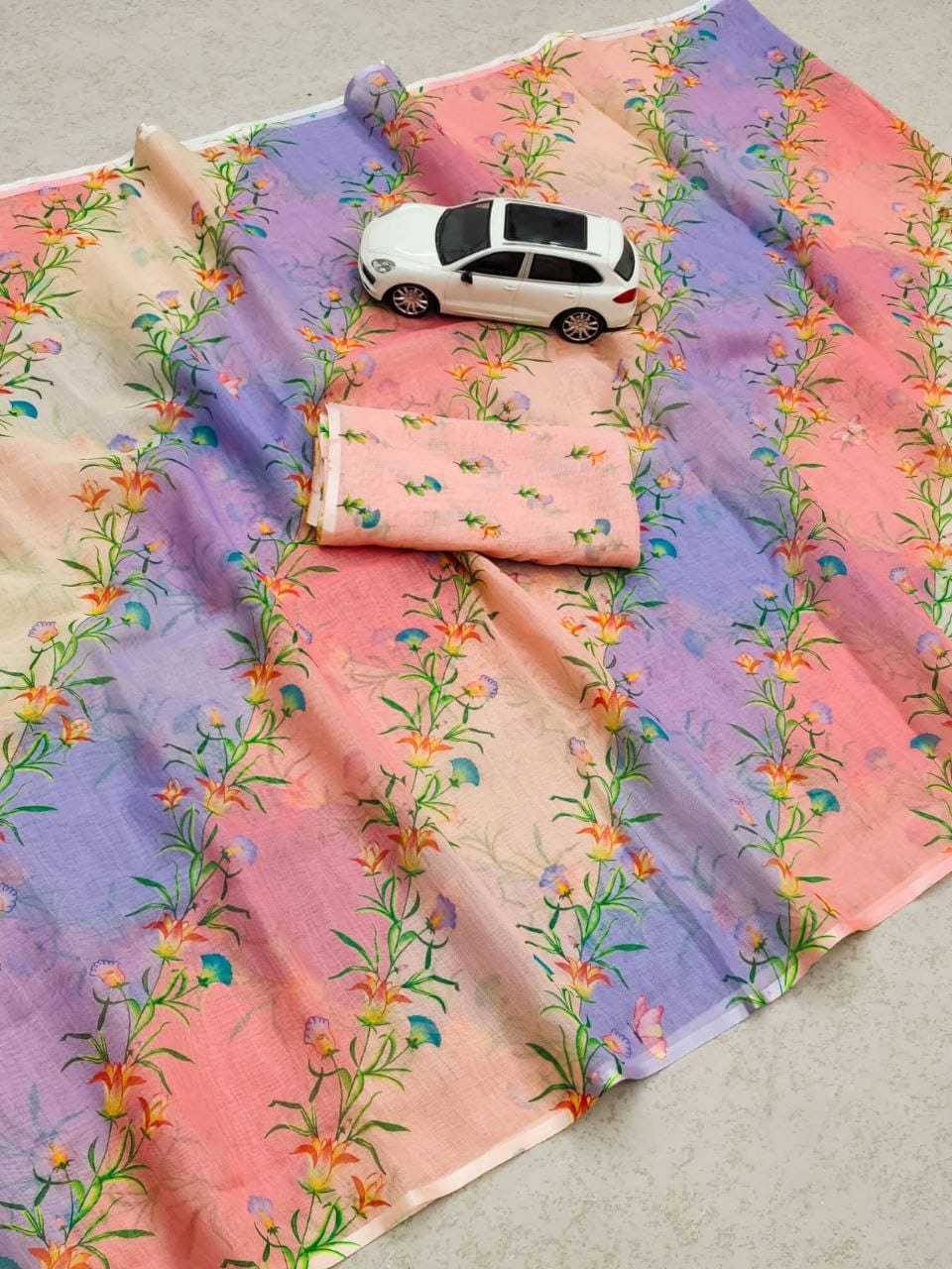 YNF LINEN KESH223 344 SAREE WHOLESALE PRINTED LINEN FANCY SAREE MANUFACTURER- Kapda Export