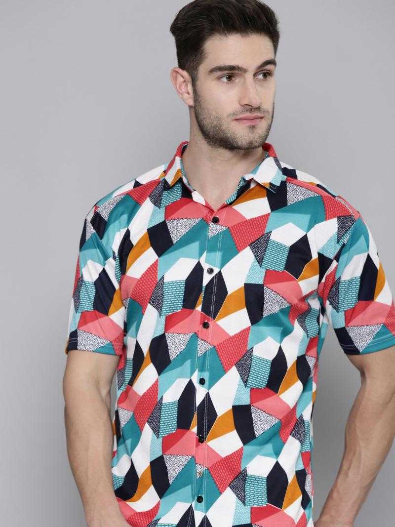 YNF LYCRA KESH325 TIE10 MENS WEAR WHOLESALE HALF SLEEVE CASUAL SHIRTS MANUFACTURER- Kapda Export