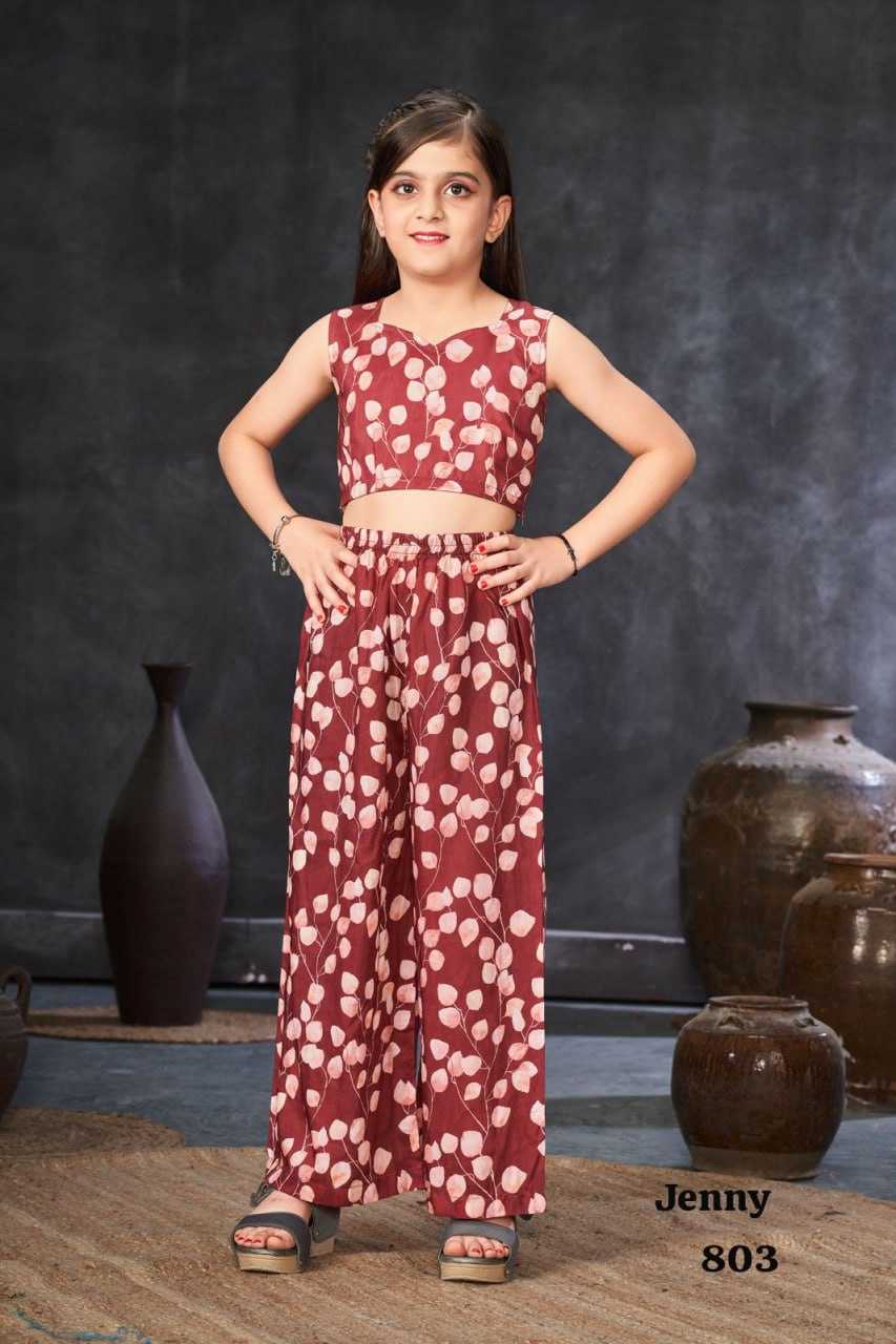 YNF MASLIN SILK RIN131 801 KIDS WEAR WHOLESALE SILK INDO WESTERN PARTY WEAR ETHNIC MANUFACTURER- Kapda Export