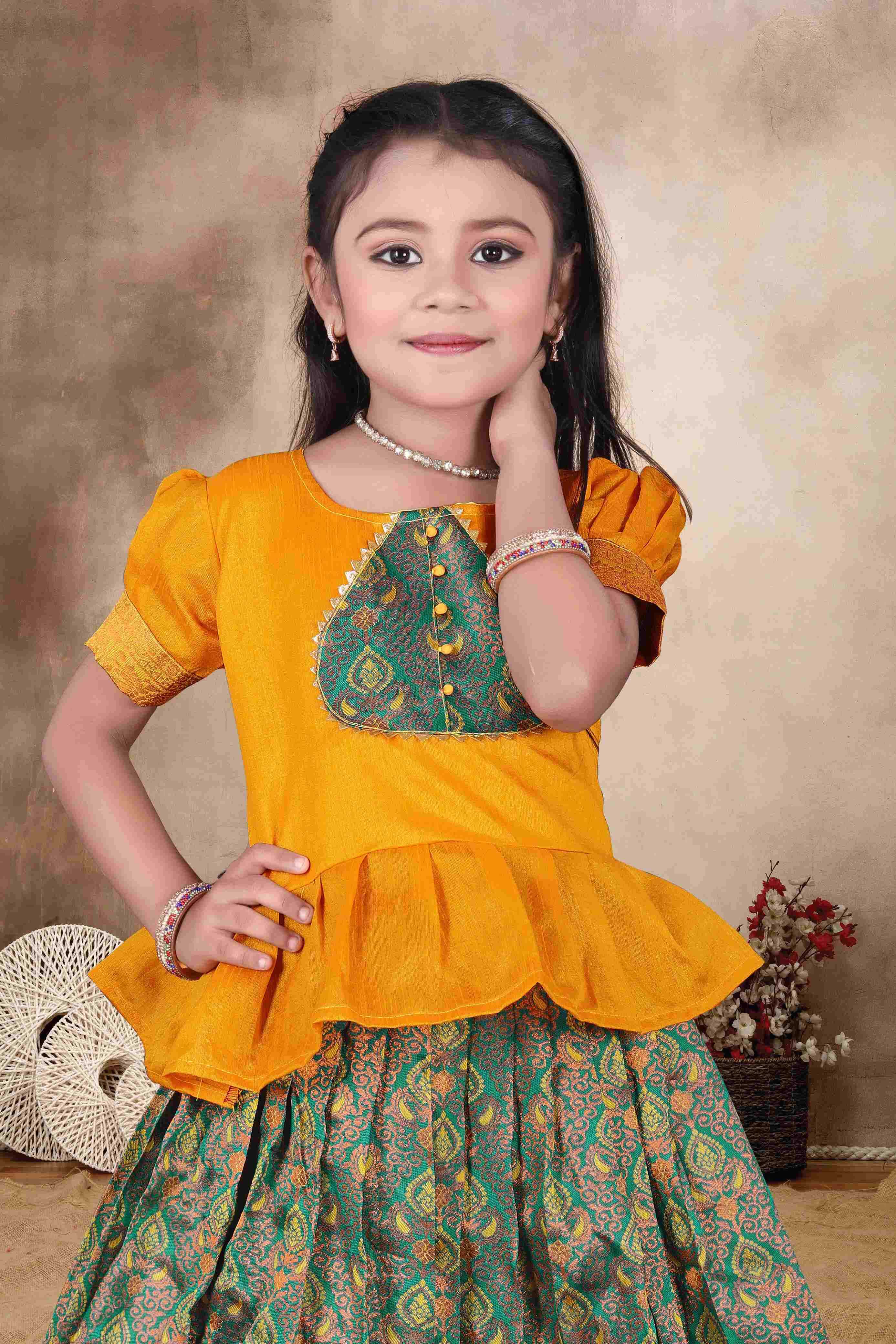 YNF PAITHANI SILKRIN115 REF01KIDS WEAR  WHOLESALE KIDS KIDS CHOLI BABY GIRL LEHENGA MANUFACTURER- Kapda Export