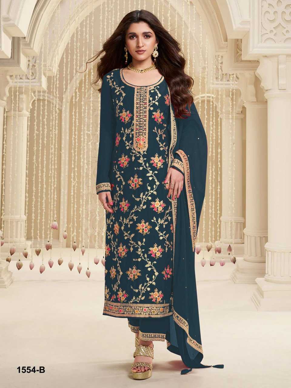 YNF VISCOSE JACQUARD RIN131 1554 SUITS & DRESSES WHOLESALE EMBROIDERY ZARI WORK SUITS MATERIAL MANUFACTURER- Kapda Export