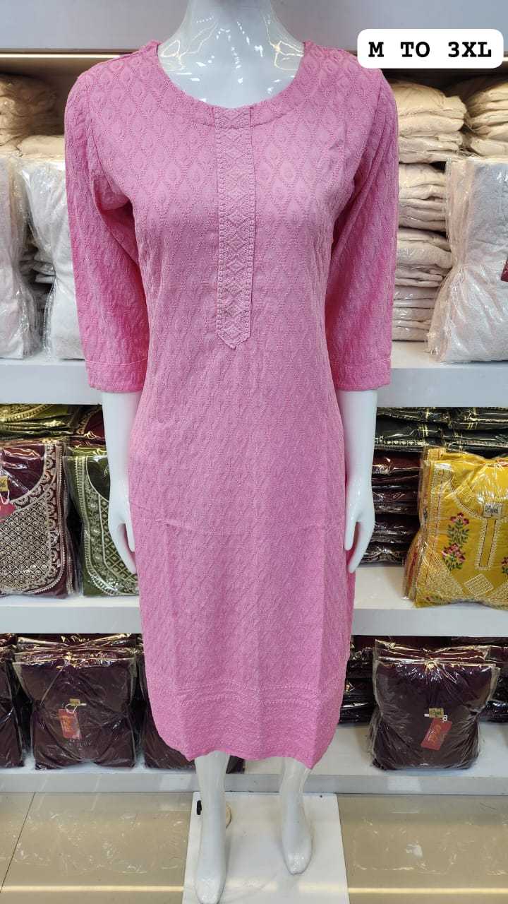 Ynf Viscose Rayon KESH258 VDA178 Kurti Wholesale Festive Kurtis Rayon Kurtis Chikan Kurti Manufacturer- Kapda Export